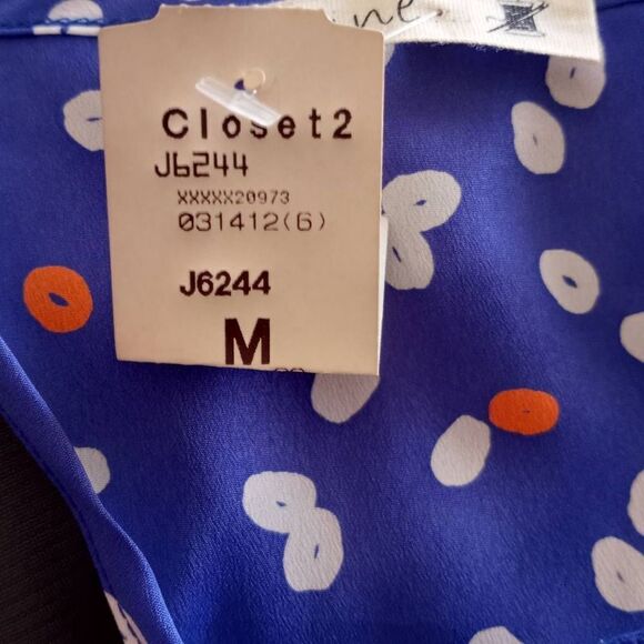 MINE RED, WHITE, & BLUE SLEEVELESS BLOUSE SZ.M NWT - Picture 5 of 6